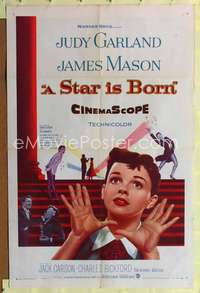 p689 STAR IS BORN one-sheet movie poster '54 Judy Garland, James Mason, classic!