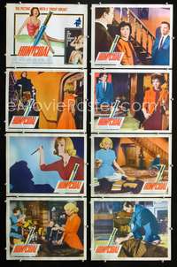 v255 HOMICIDAL 8 movie lobby cards '61 William Castle, psychotic killer!