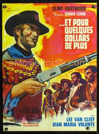 a379 FOR A FEW DOLLARS MORE French 23x32 movie poster '65 Tealdi art!