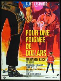 a378 FISTFUL OF DOLLARS French 23x32 movie poster '66 Tealdi art!