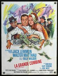 a380 FORTUNE COOKIE French 23x32 movie poster '66Wilder,Grinsson art!