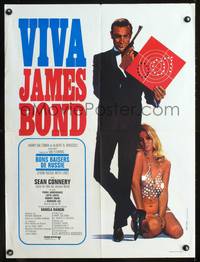 a383 FROM RUSSIA WITH LOVE French 23x32 movie poster R70 James Bond!