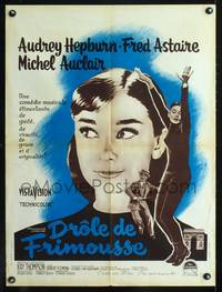 a384 FUNNY FACE French 23x32 movie poster '57 Audrey Hepburn, Astaire