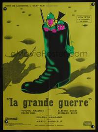 a392 GREAT WAR French 23x32 movie poster '61 cool Jan Mara art!