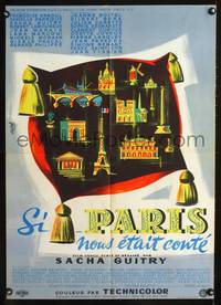 a400 IF PARIS WERE TOLD TO US French 23x32 movie poster '56 Hurel art!