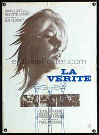 a416 LA VERITE French 23x32 movie poster R60s Brigitte Bardot, Clouzot