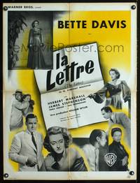 a421 LETTER French 23x32 movie poster '40 Bette Davis,William Wyler