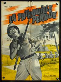 a427 LOST PATROL French 23x32 movie poster R50s McLaglen, Mascii art!