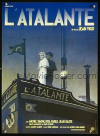 a541 L'ATALANTE French 15x21 movie poster R80s Jean Vigo classic!