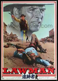 a197 LAWMAN Japanese movie poster '71 Burt Lancaster, Michael Winner