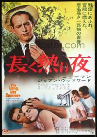 a210 LONG, HOT SUMMER Japanese movie poster '58 Paul Newman, Woodward