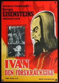 a098 IVAN THE TERRIBLE PART ONE Swedish movie poster R59 Eisenstein