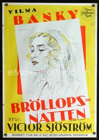 a099 LADY TO LOVE Swedish movie poster '30 Vilma Banky by Rohman!