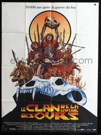 c376 CLAN OF THE CAVE BEAR French one-panel '86 completely different art by Philippe Druillet!