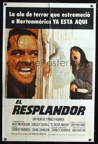 1a543 SHINING Argentinean movie poster '80 Stephen King & Stanley Kubrick horror masterpiece!