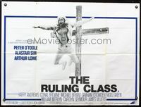 1a174 RULING CLASS British quad movie poster '72 wild image of Peter O'Toole jumping from cross!