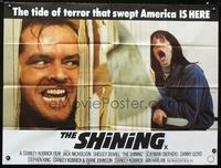 1a178 SHINING British quad movie poster '80 Stephen King & Stanley Kubrick horror masterpiece!