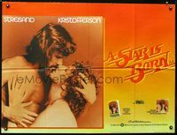 1a183 STAR IS BORN British quad movie poster '77 Kris Kristofferson romances Barbra Streisand!