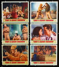 1d236 CAST A GIANT SHADOW 6 lobby cards '66 Kirk Douglas, John Wayne, Angie Dickinson, Senta Berger