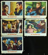 1d466 CINCINNATI KID 5 movie lobby cards '65 Steve McQueen as a pro poker player, sexy Ann-Margret!