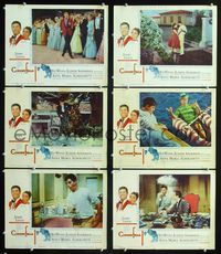 1d241 CINDERFELLA 6 lobby cards '60 Jerry Lewis, Anna Maria Alberghetti, Norman Rockwell border art!