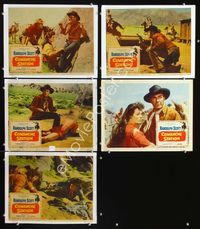 1d469 COMANCHE STATION 5 movie lobby cards '60 Randolph Scott, Nancy Gates, Budd Boetticher