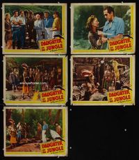 1d474 DAUGHTER OF THE JUNGLE 5 movie lobby cards '49 Lois Hall in Africa!