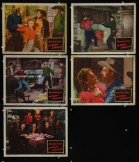 1d477 DOOLINS OF OKLAHOMA 5 movie lobby cards '49 Randolph Scott, Louise Allbritton