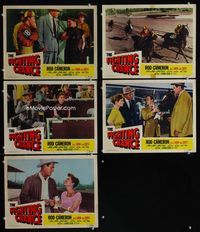 1d488 FIGHTING CHANCE 5 movie lobby cards '55 Rod Cameron gambles at horse racing, hot Julie London!