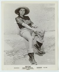 1h370 WOMAN OF THE RIVER 8x10 movie still '57 sexy portrait of Sophia Loren in adventuring gear!