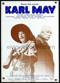 1k164 KARL MAY German movie poster '74 Helmut Kautner as the celebrated German western author!