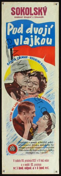 1o455 UNDER TWO FLAGS Czech 13x38 '36 Ronald Colman, Claudette Colbert, McLaglen, Rosalind Russell