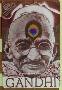 1o443 GANDHI Czech '82 Richard Attenborough, cool image of Ben Kingsley as the Mahatma by Woutman!