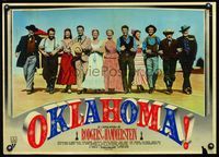 1o132 OKLAHOMA Italian photobusta movie poster '56 wonderful full cast arm-in-arm portrait!