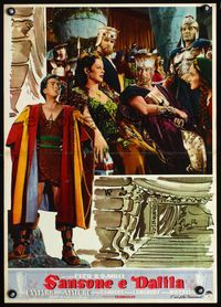 1o136 SAMSON & DELILAH Italian photobusta movie poster R54 sexy Hedy Lamarr, Victor Mature