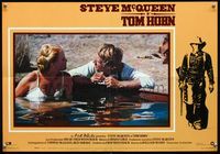 1o150 TOM HORN Italian photobusta poster '80 close up of Steve McQueen talking to sexy Linda Evans!