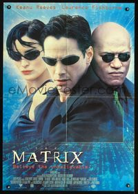 1o216 MATRIX Lebanese poster '99 Keanu Reeves, Carrie-Anne Moss, Laurence Fishburne, Wachowski Bros!