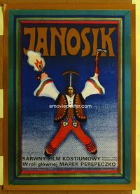 1o639 JANOSIK Polish 23x32 '74 Jerzy Passendorfer, wild art by Andrzej Krajewski & Jan Fleischmann!