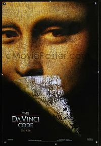 1p088 DA VINCI CODE DS teaser 1sh '06 Tom Hanks, Audrey Tautou, Ian McKellen, Jean Reno, Ron Howard