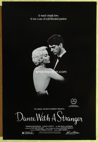 1p089 DANCE WITH A STRANGER one-sheet '85 Miranda Richardson & Rupert Everett romantic close up!