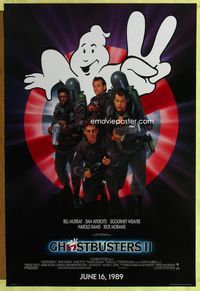 1p136 GHOSTBUSTERS 2 advance one-sheet '89 Bill Murray, Dan Aykroyd, Harold Ramis, Ernie Hudson