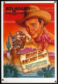 1p157 HEART OF THE GOLDEN WEST signed 27x39 art print 1992 by artist Dave LaFleur!