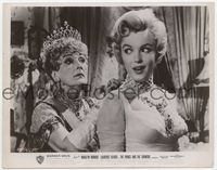 1r091 PRINCE & THE SHOWGIRL 8x10 still '57 woman with crown puts jewels on sexy Marilyn Monroe!