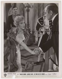 1r092 PRINCE & THE SHOWGIRL 8x10 still '57 Laurence Olivier shakes timid Marilyn Monroe's hand!