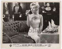 1r088 PRINCE & THE SHOWGIRL 8x10 still '57 Marilyn Monroe in sexy dress drinking martini on couch!