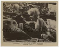 1r127 SOME LIKE IT HOT 8x10 movie still '59 sexy Marilyn Monroe gives Tony Curtis kissing lessons!