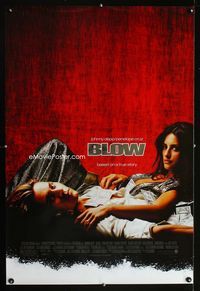 1z084 BLOW foil one-sheet movie poster '01 Johnny Depp, cocaine biography!