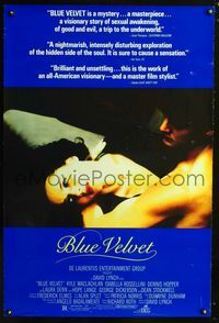 1z085 BLUE VELVET one-sheet '86 directed by David Lynch, sexy Isabella Rossellini, Kyle McLachlan