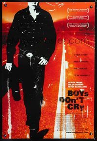 1z089 BOYS DON'T CRY DS 1sh '99 Hilary Swank, a true story about finding the courage to be yourself!