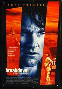 1z093 BREAKDOWN DS one-sheet movie poster '97 Kurt Russell, Kathleen Quinlan, the trap has been set!